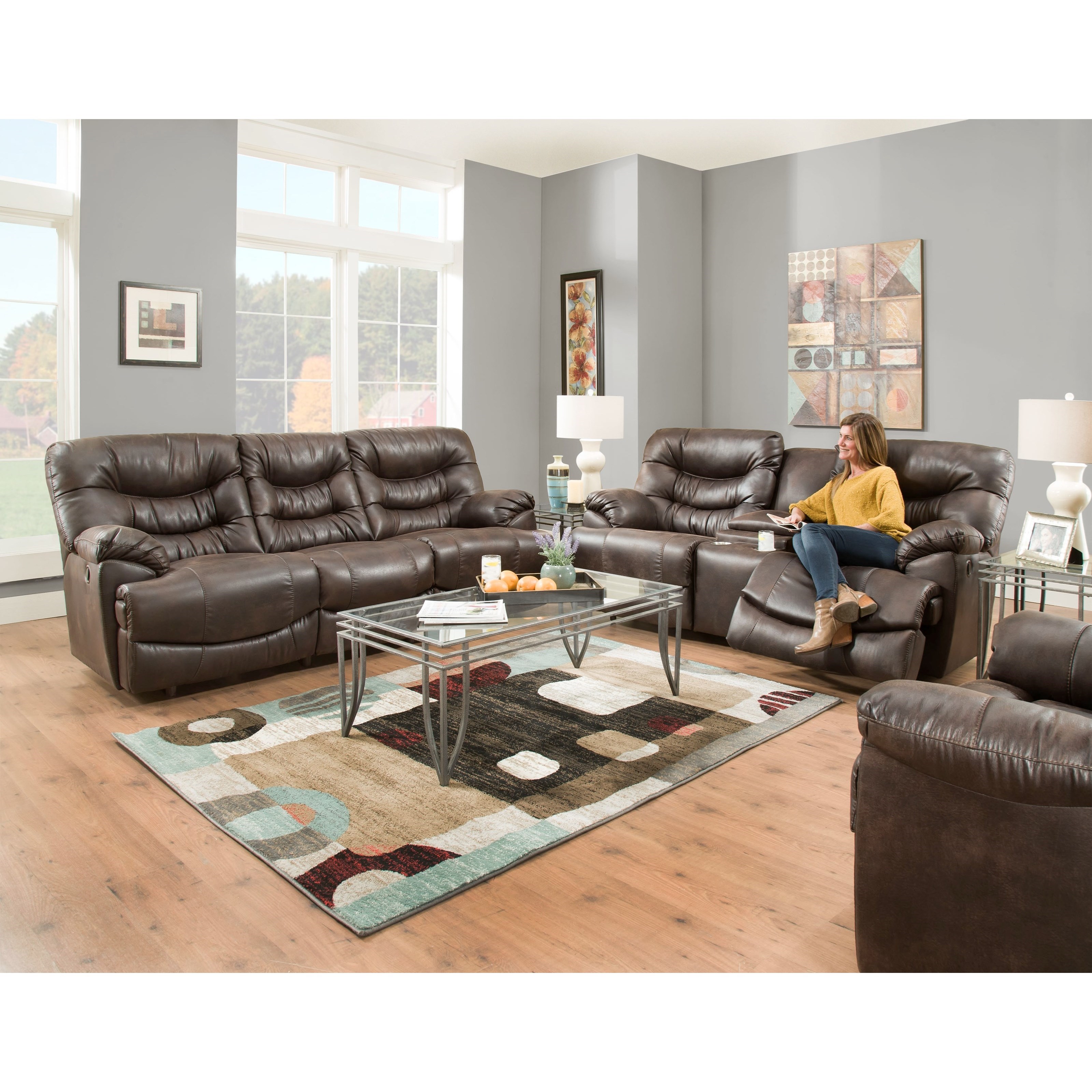 Reclining console loveseat clearance new arrivals
